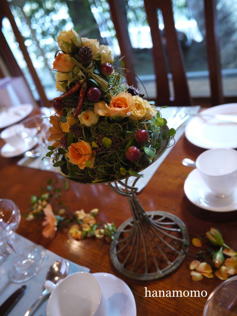 ウェディングの花　　ゲストテーブル