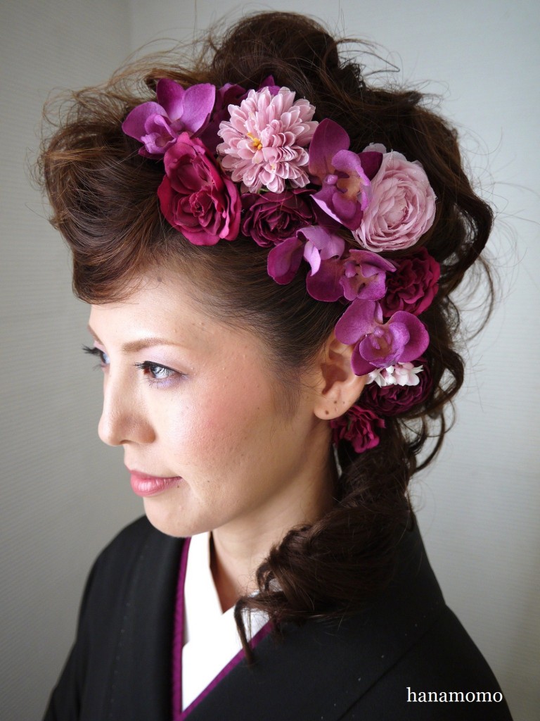 ウェディングの花　和のヘッドドレス　